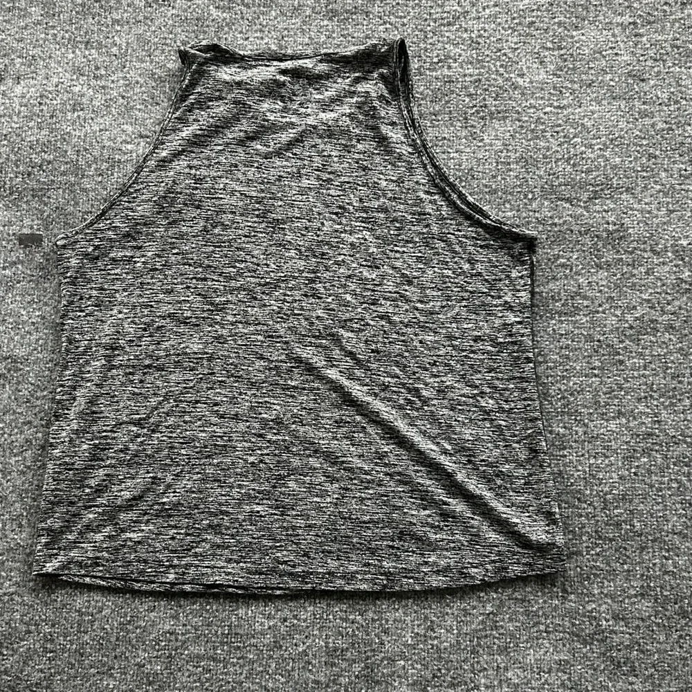 Nike Tank Top Womens Size L Gray Space Dye Dri-Fit Regular Fit Sleeveless Gym